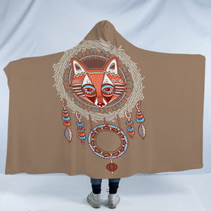 Orange Fox Vintage Color Dream Catcher SWLM3919 Hooded Blanket