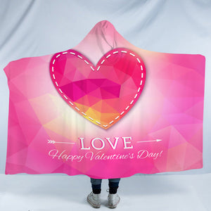 Heart Geometric Valentine's Day SWLM3922 Hooded Blanket