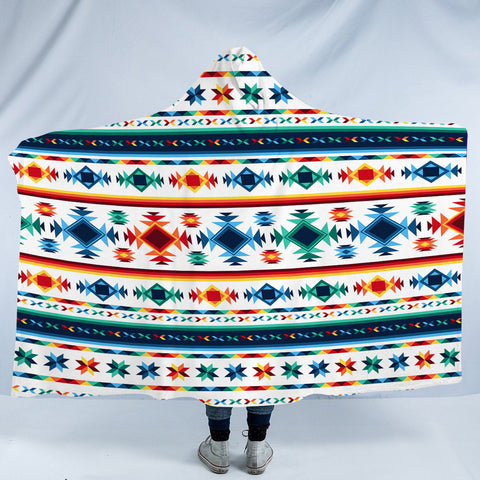 Image of Aztec Stripes SWLM3946 Hooded Blanket