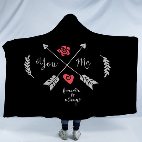 Image of You & Me - Forever & Always Love SWLM4101 Hooded Blanket