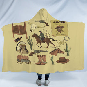 Signature Vintage Cowboy SWLM4103 Hooded Blanket