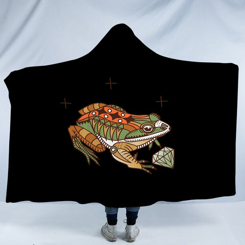 Image of Vintage Color Frog & Diamond SWLM4106 Hooded Blanket