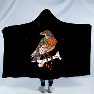 Vintage Color Crows & Bone SWLM4107 Hooded Blanket