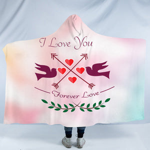 Forever Love Pink Theme SWLM4112 Hooded Blanket