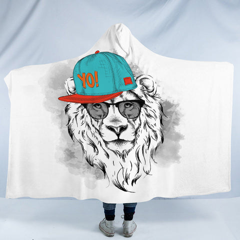 Image of Hiphop Snapback Lion SWLM4229 Hooded Blanket