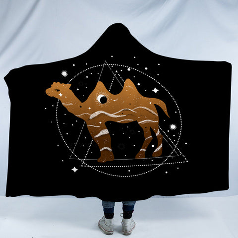 Image of Brown Camel Triangle Zodiac SWLM4239 Hooded Blanket