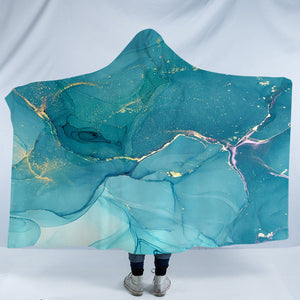 Splash Golden Turquoise SWLM4277 Hooded Blanket