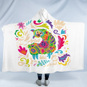 Colorful Mandala Cute Alapaca SWLM4286 Hooded Blanket