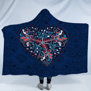 Vintage Mandala Heart Pattern SWLM4290 Hooded Blanket