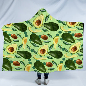 Avocado Monogram Green Theme SWLM4294 Hooded Blanket