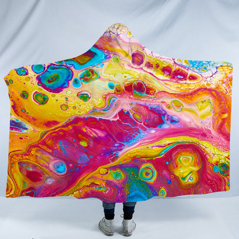 Image of Splash Multicolor Gradient SWLM4297 Hooded Blanket