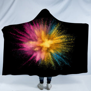 RGB Colorful Splash SWLM4300 Hooded Blanket