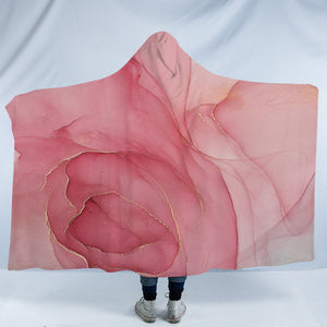 Golden Splash Shade Of Pink SWLM4307 Hooded Blanket