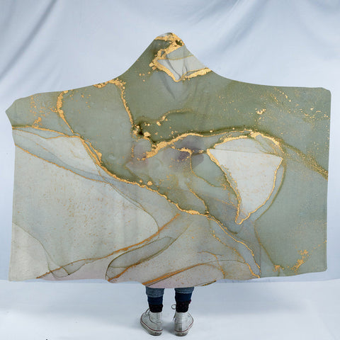 Image of Golden Splash Shade Of Grey SWLM4308 Hooded Blanket