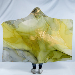 Golden Splash Grey & Chartreuse SWLM4311 Hooded Blanket