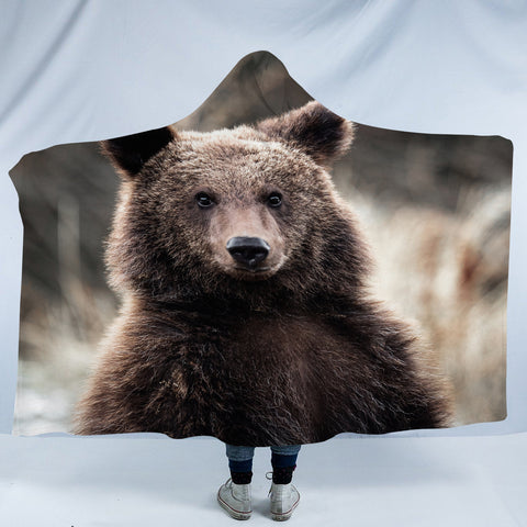 Image of Forest Black Bear SWLM4318 Hooded Blanket