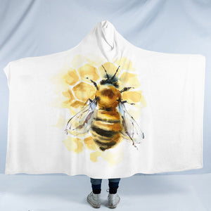 Queen Bee Watercolor Painting SWLM4404 Hooded Blanket