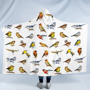 Colorful Bird Collection SWLM4445 Hooded Blanket