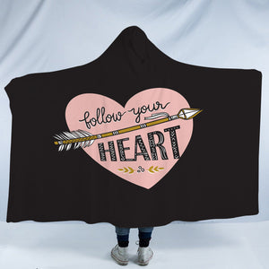 Follow Your Heart - Boho Style SWLM4455 Hooded Blanket