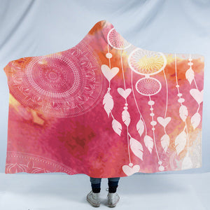 Mandala Dream Catcher Pink Theme SWLM4456 Hooded Blanket