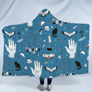 Tattoo Hands & Mini Sketch SWLM4509 Hooded Blanket