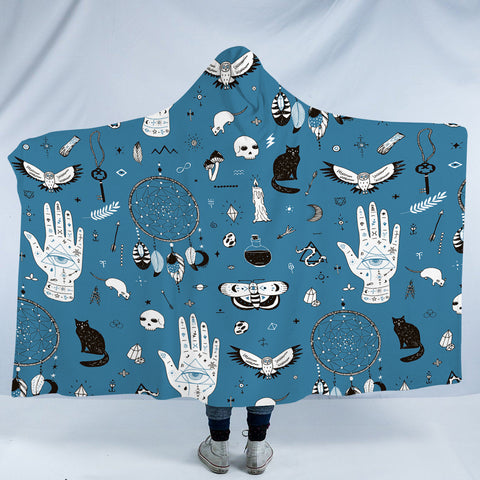 Image of Tattoo Hands & Mini Sketch SWLM4509 Hooded Blanket