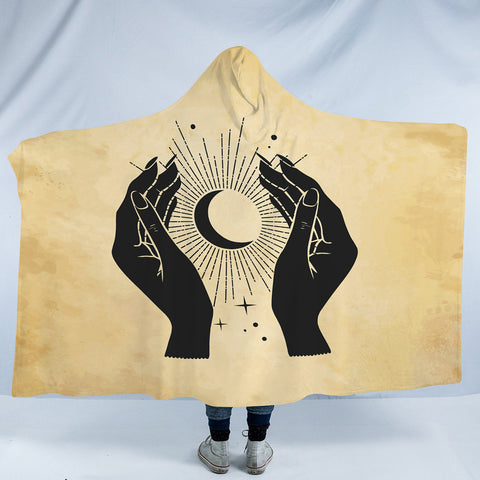 Image of Vintage Flash Hands & Moon Light SWLM4510 Hooded Blanket