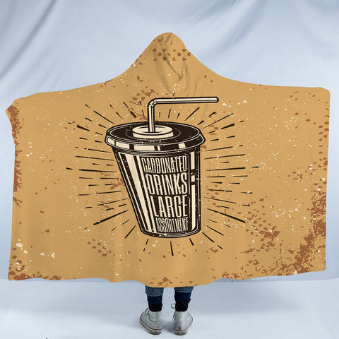 Image of Retro Carbonated Drink Glass SWLM4527 Hooded Blanket