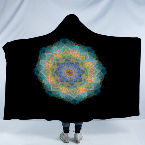 Image of Magic Colorful Lotus Mandala SWLM4542 Hooded Blanket