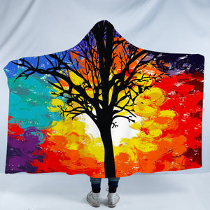 Colorful Big Tree Full Screen SWLM4585 Hooded Blanket