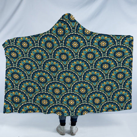 Image of Multi Vintage Mandala Full Screen SWLM4595 Hooded Blanket