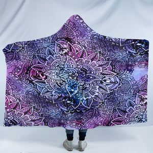 Purple Mandala Matrix SWLM4646 Hooded Blanket
