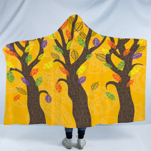 Colorful Leaves & Trees SWLM4729 Hooded Blanket