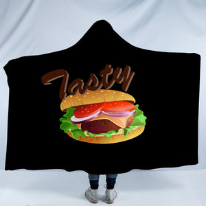3D Tasty Hamburger SWLM4747 Hooded Blanket