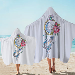 Swinging Dreamcatcher White Theme SWLS5156 Hooded Towel