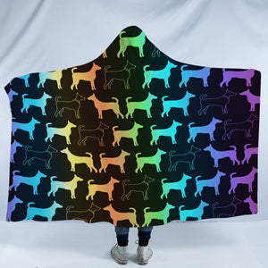 Gradent Monogram Dog Shape SWLM5182 Hooded Blanket