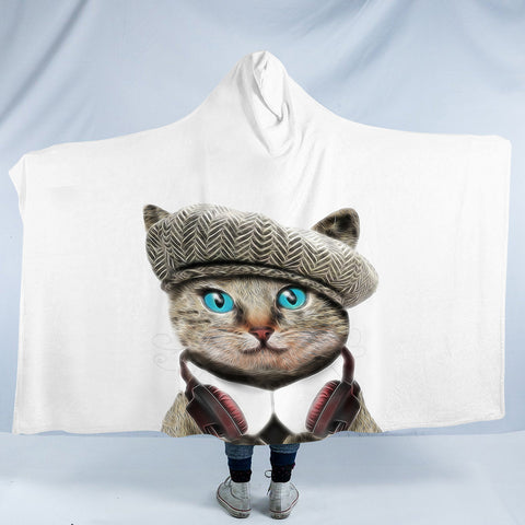 Image of Artist Vibe Cat SWLM5185 Hooded Blanket