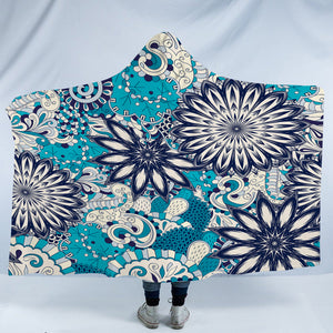 Shade of Blue Multi Mandala SWLM5188 Hooded Blanket