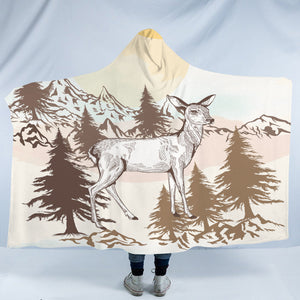 Little Deer Forest Brown Theme SWLM5197 Hooded Blanket
