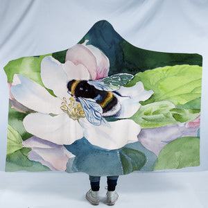 Bee Sucking Flower Mites SWLM5239 Hooded Blanket