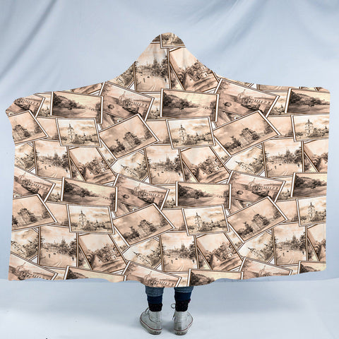 Image of Old Picture Vinatge Color SWLM5264 Hooded Blanket