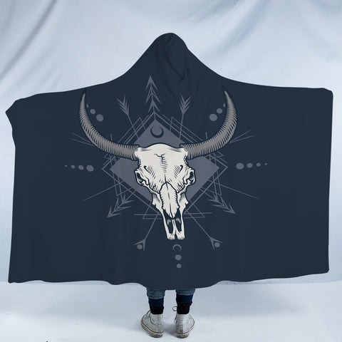 Image of Buffalo Head Navy Theme SWLM5471 Hooded Blanket