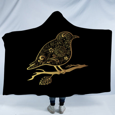 Image of Golden Mandala Sunbird SWLM5472 Hooded Blanket