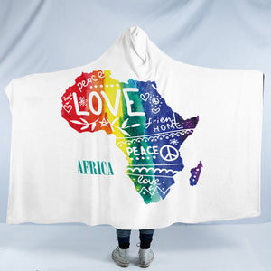 Piece And Love LGBT Africa SWLM5478 Hooded Blanket