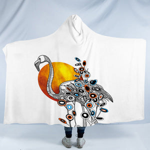B&W Line Art Stork SWLM5495 Hooded Blanket