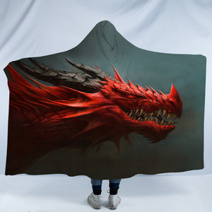 Big Angry Bred Dragon SWLM5616 Hooded Blanket