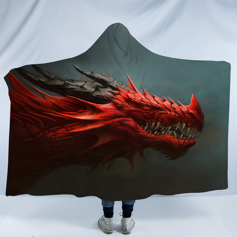 Image of Big Angry Bred Dragon SWLM5616 Hooded Blanket