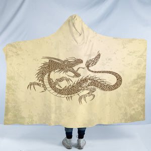 Asian Dragon Earth Tone SWLM5623 Hooded Blanket