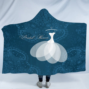 Bridal Shower Wedding Dress SWLM6122 Hooded Blanket