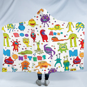 Colorful Funny Boo Monster Collection SWLM6129 Hooded Blanket